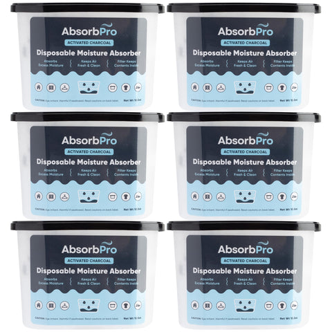 Absorb Pro moisture absorber tub in six-pack design for effective moisture control