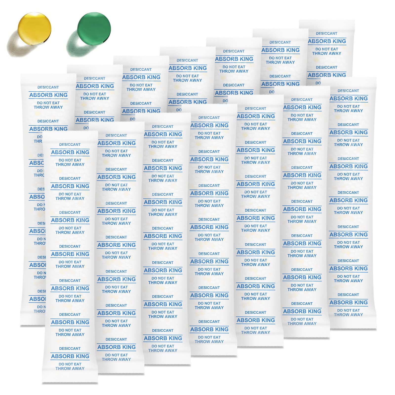 Absorbking silica gel packets 10g for moisture control in storage.