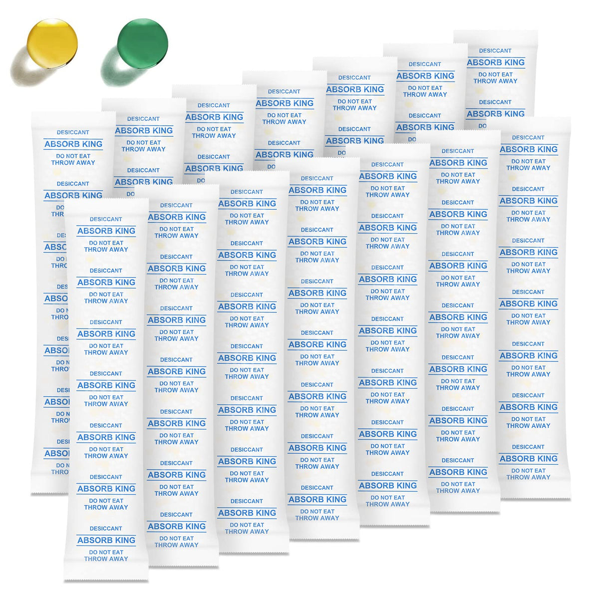 Absorbking silica gel packets 10g for moisture control in storage.