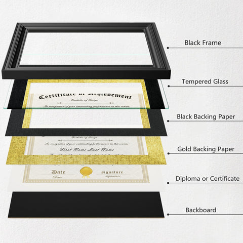 Abtgt frame without mat fits 11x14 certificates neatly