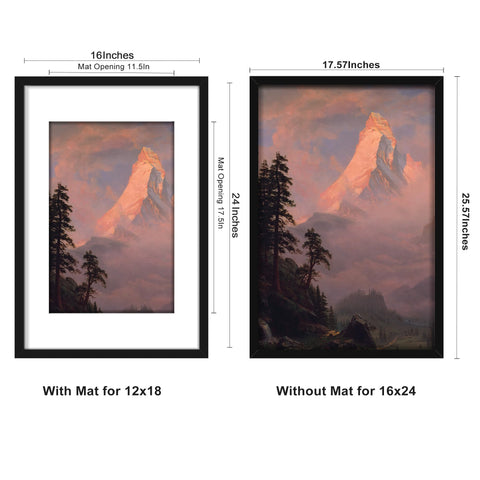 Abtgt frame with mat shows 12x18 inside for varied layouts