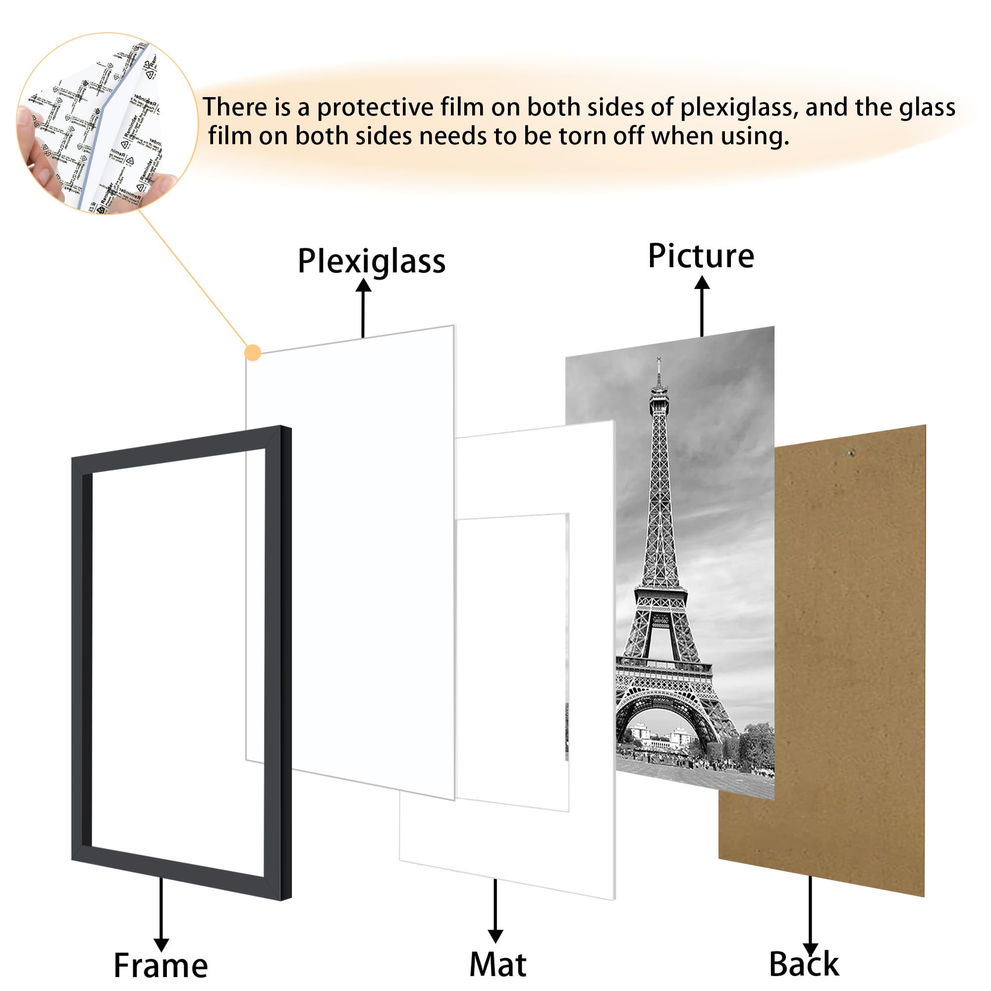 Abtgt black frames arranged vertically offer gallery-worthy decor