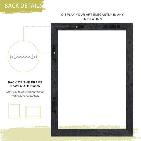 Abtgt 18x24 canvas floating frame vertical horizontal display for versatile walls.