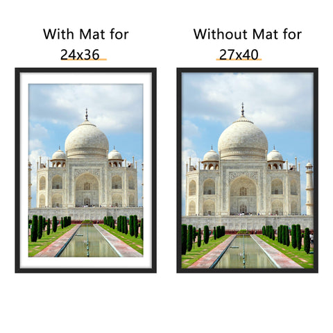 Abtgt 27x40 matting display example shows centered art with borders