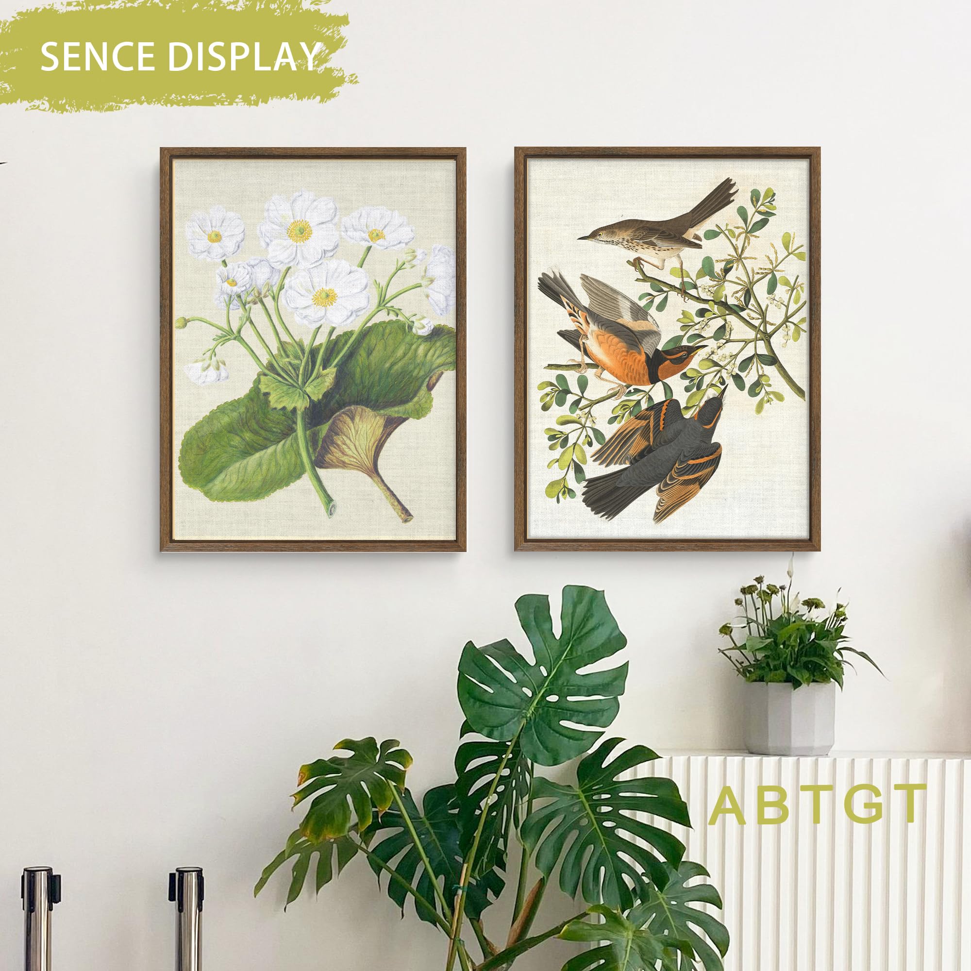 Abtgt side-view floating frame shows slim profile for modern interiors.