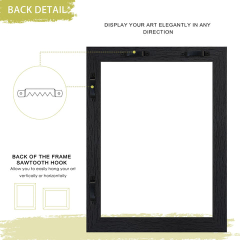 Abtgt wall display with frame in vertical and horizontal orientations