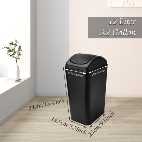 ABuff 12L pivot lid trash bin ideal for busy desks