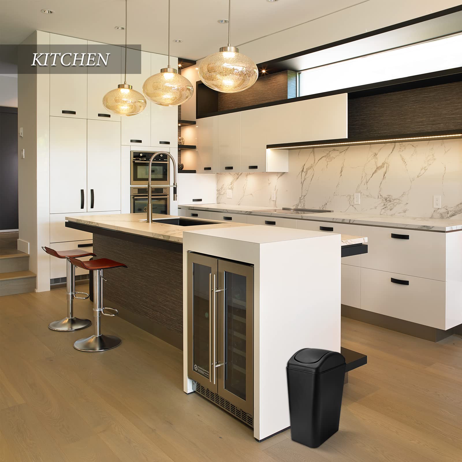 ABuff versatile trash bin for office, bedroom, or bathroom