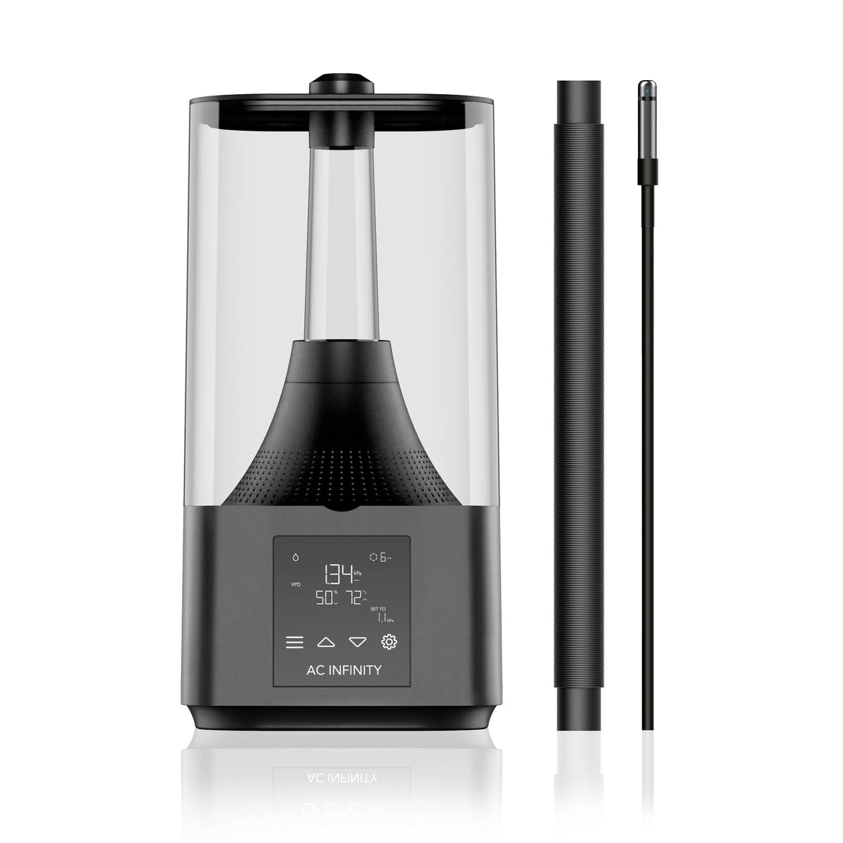 AC Infinity CLOUDFORGE T3 front view with 4.5L reservoir for steady humidity