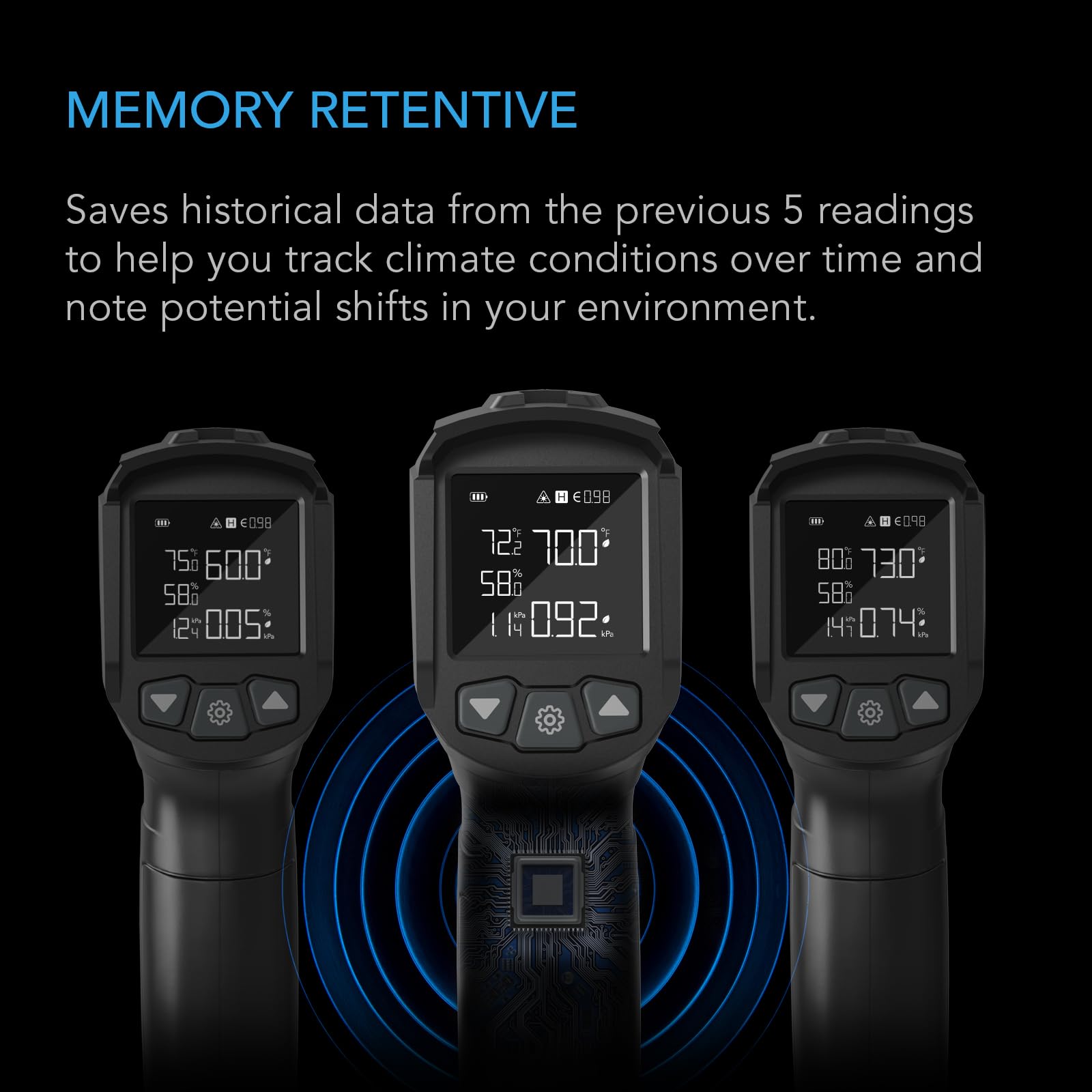 AC Infinity VPD Thermometer infrared laser highlights the exact measurement spot.