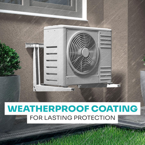 AC MountSolutions outdoor mount bracket protects the unit in outdoor environments