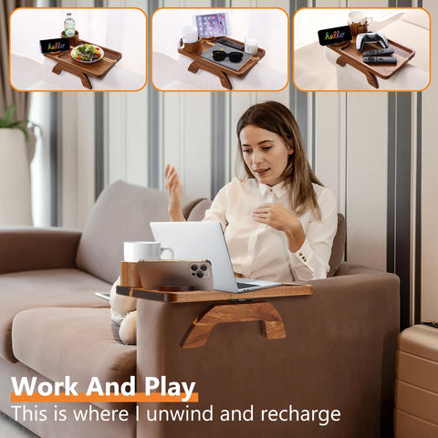 Acanacle anti-slip pads protect furniture and stabilize the tray