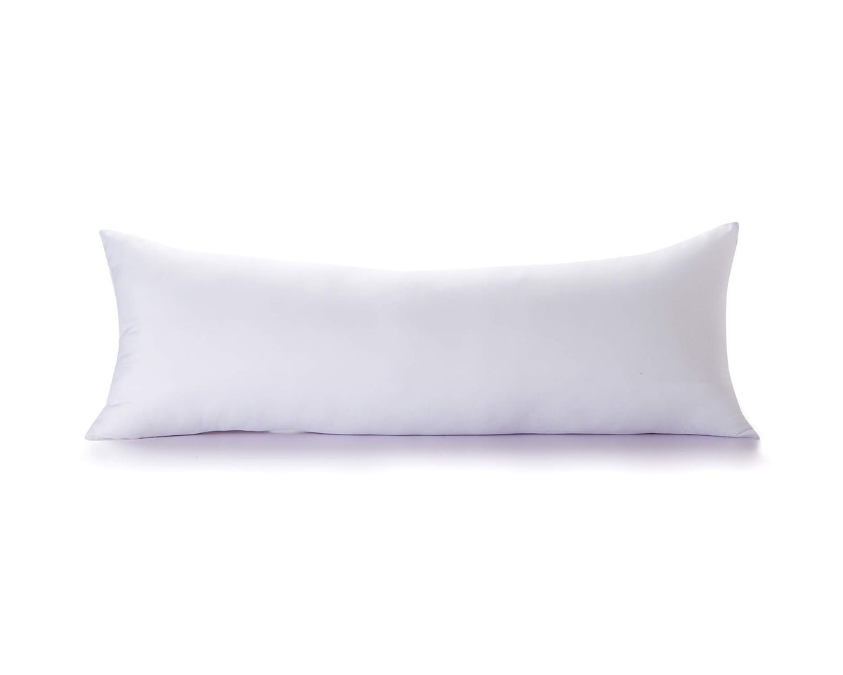 Acanva fluffy bed pillow insert 20x60 white delivering full body support for side sleepers
