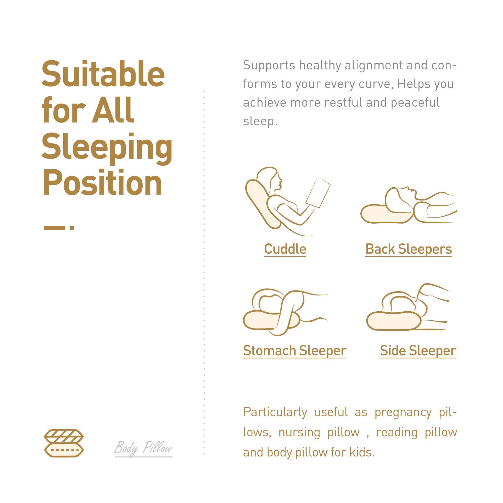 Acanva guest-bedroom multiuse pillow insert for versatile lounging