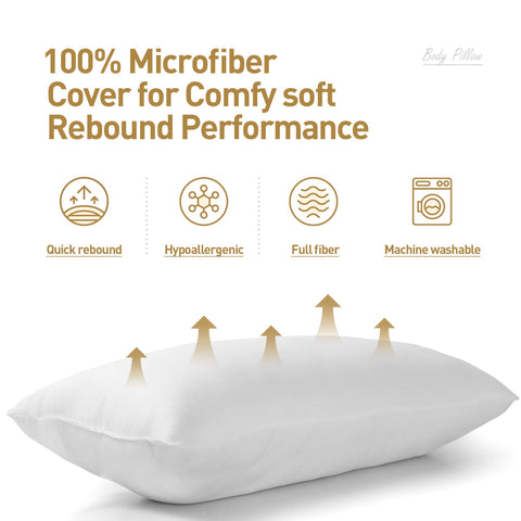 Acanva multifunctional pillow insert suits pregnancy, nursing, and reading in bed