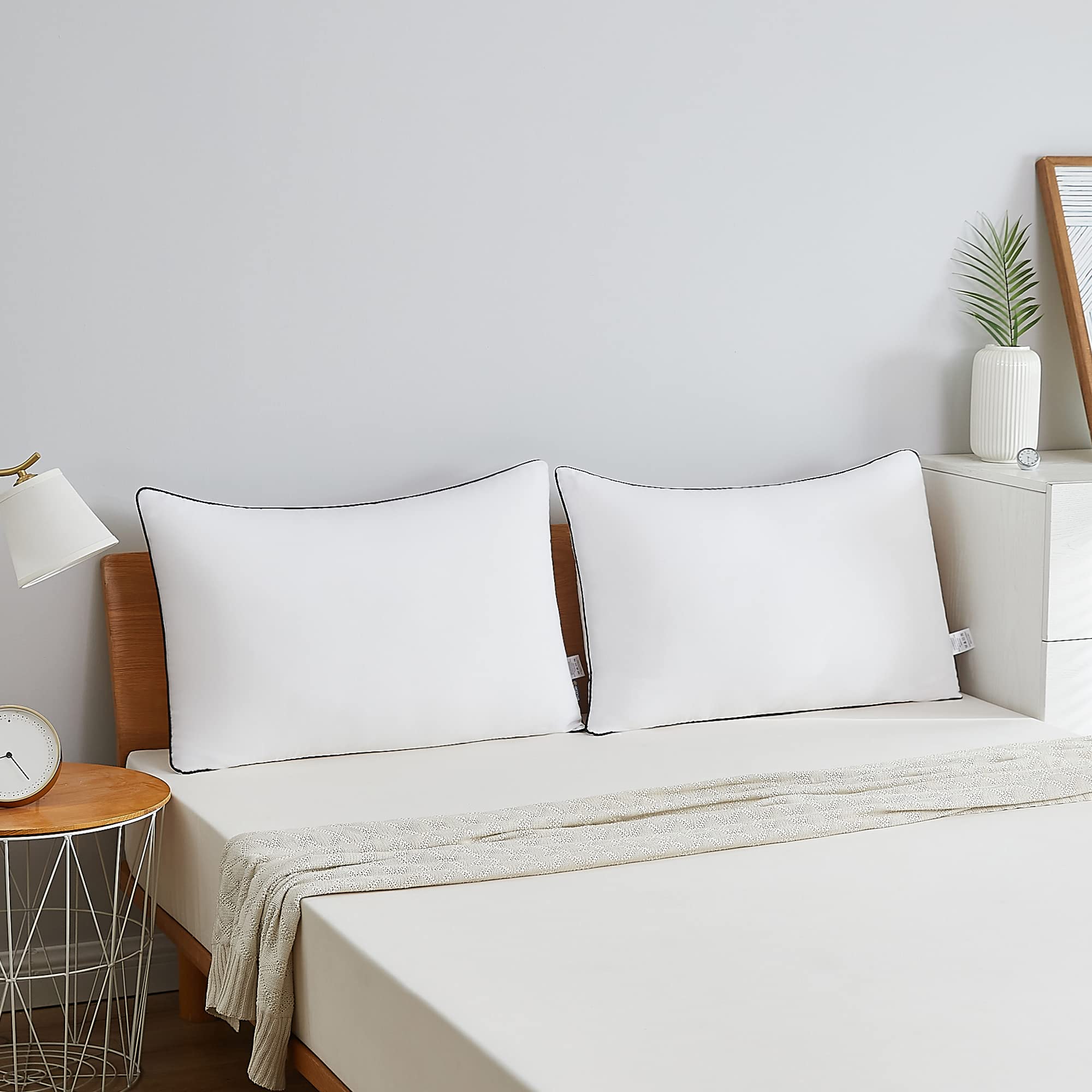 Acanva king pillow packaging shows vacuum-packed protection during shipping