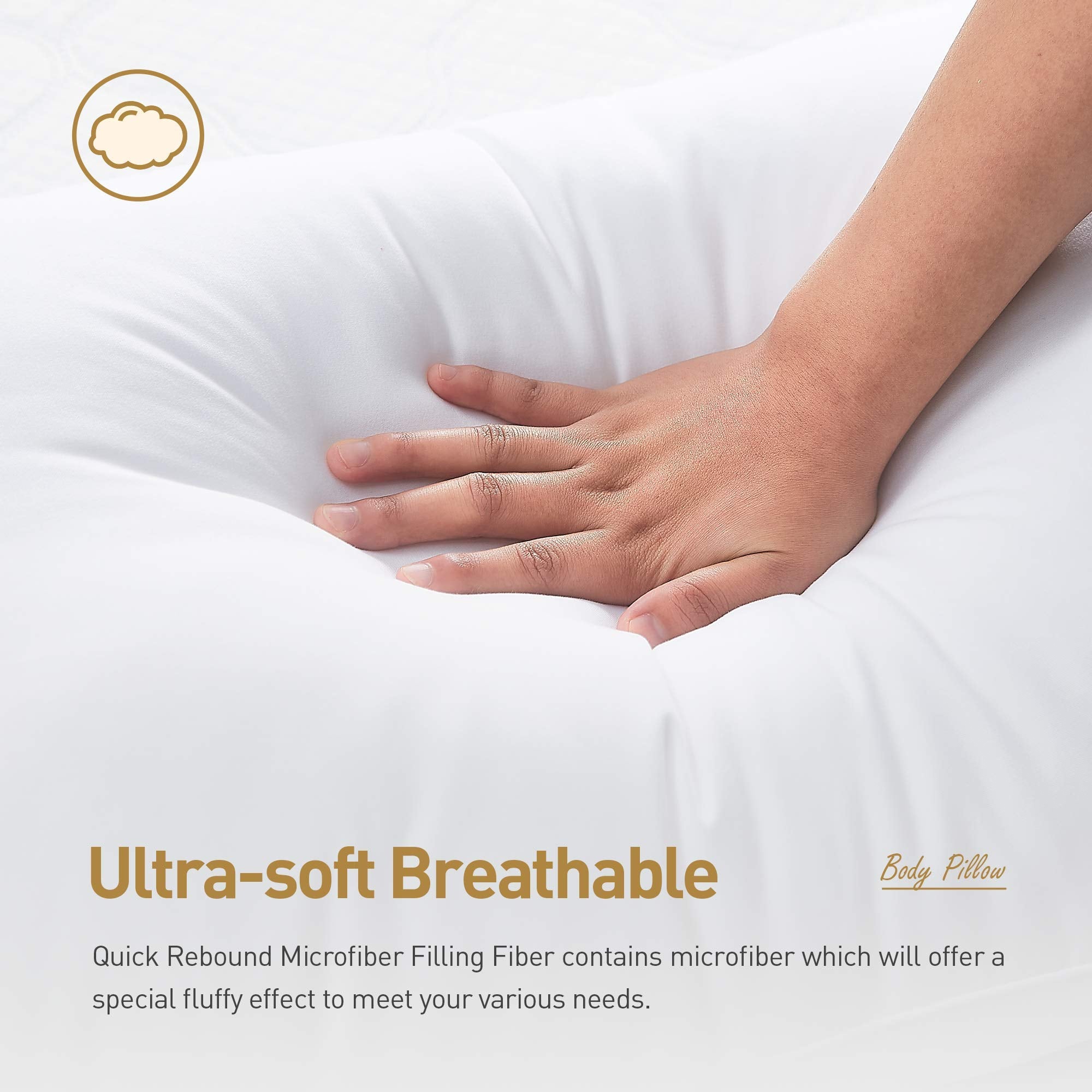 Acanva skin-friendly breathable polyester cover stays soft and cool
