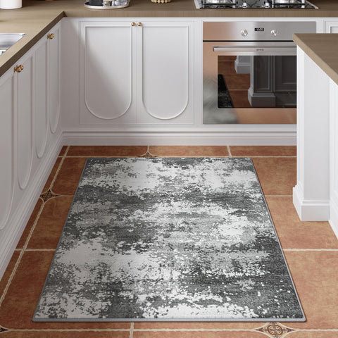 Acapet entryway rug with textured backing to help keep floors safe.