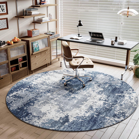 Acapet round rug with non-slip backing keeps areas safe