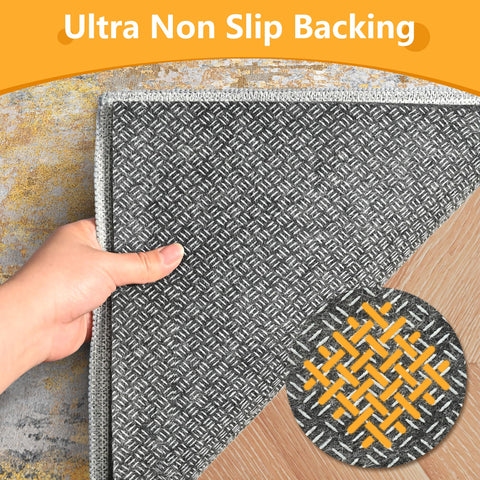 Acapet rug pad gripper closeup shows dense felt cushioning for comfort