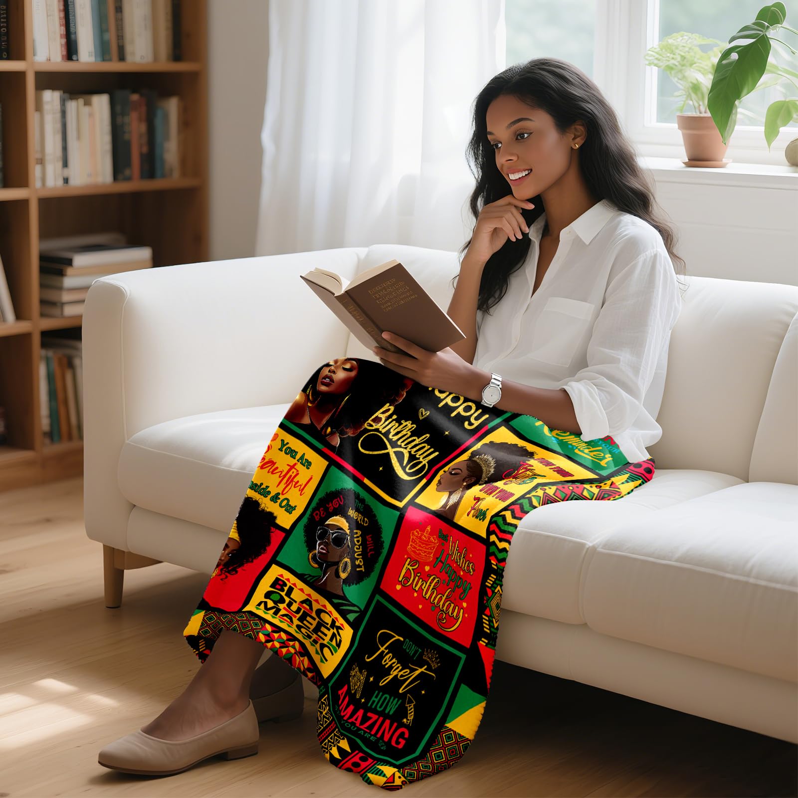 ACBEAT blanket with positive words emphasizing encouragement