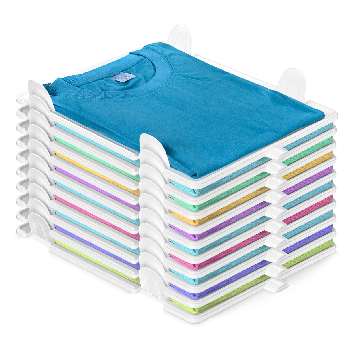 Accenter tshirt organizer stackable closet trays offer neat storage and quick access.