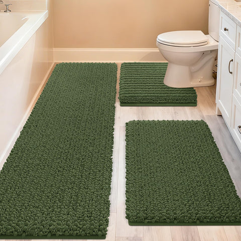 ACCUMTEK upgrade extra-large bath rug 48x20 offers plush comfort for tired feet.