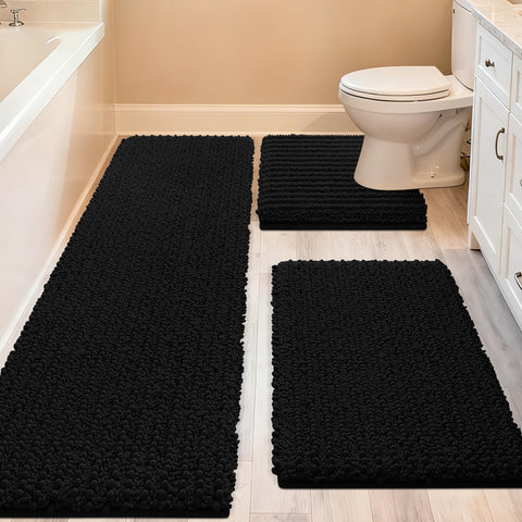 ACCUMTEK Upgrade extra large bath rug 48x20 offers plush comfort for feet