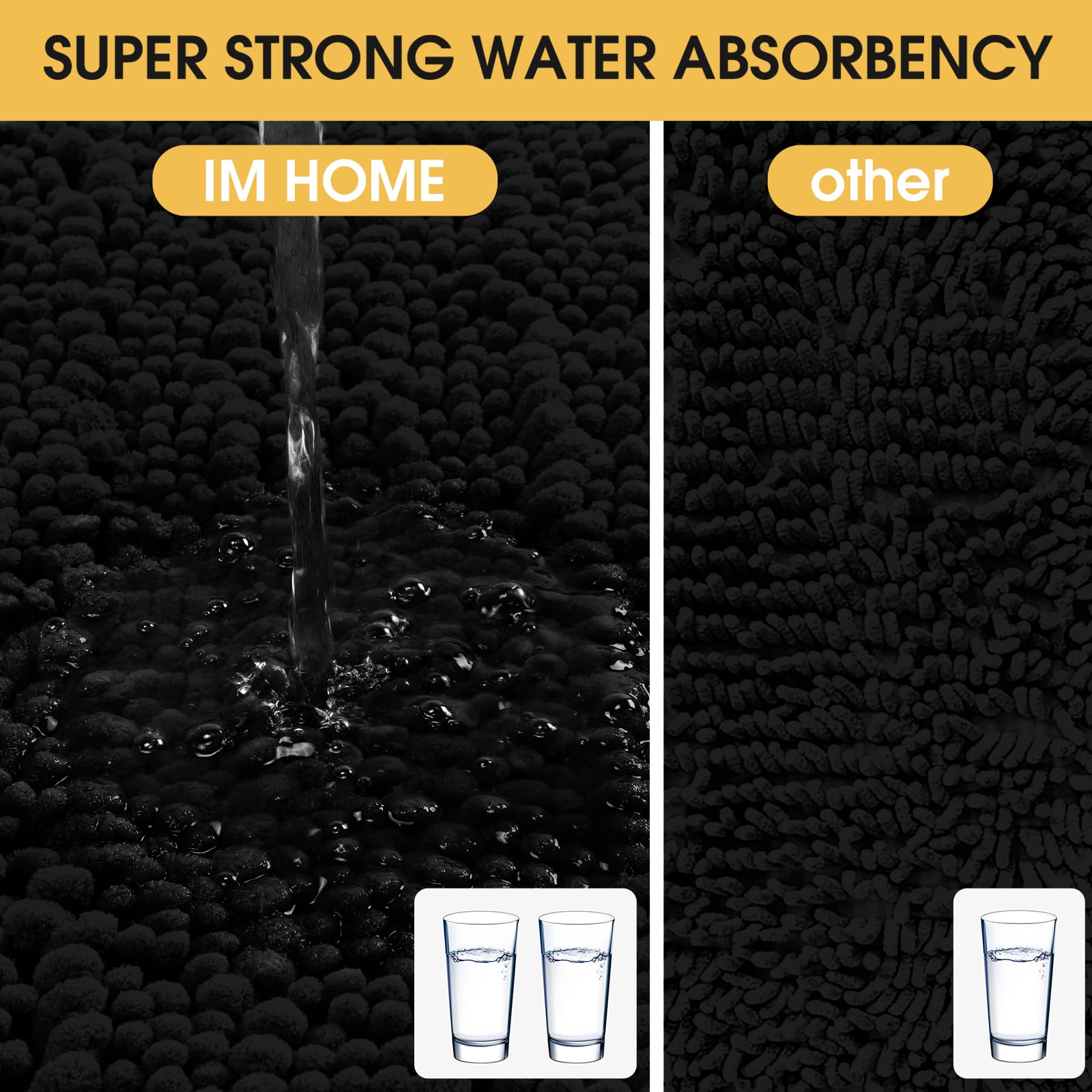 ACCUMTEK Upgrade non-slip backing keeps mats securely in place