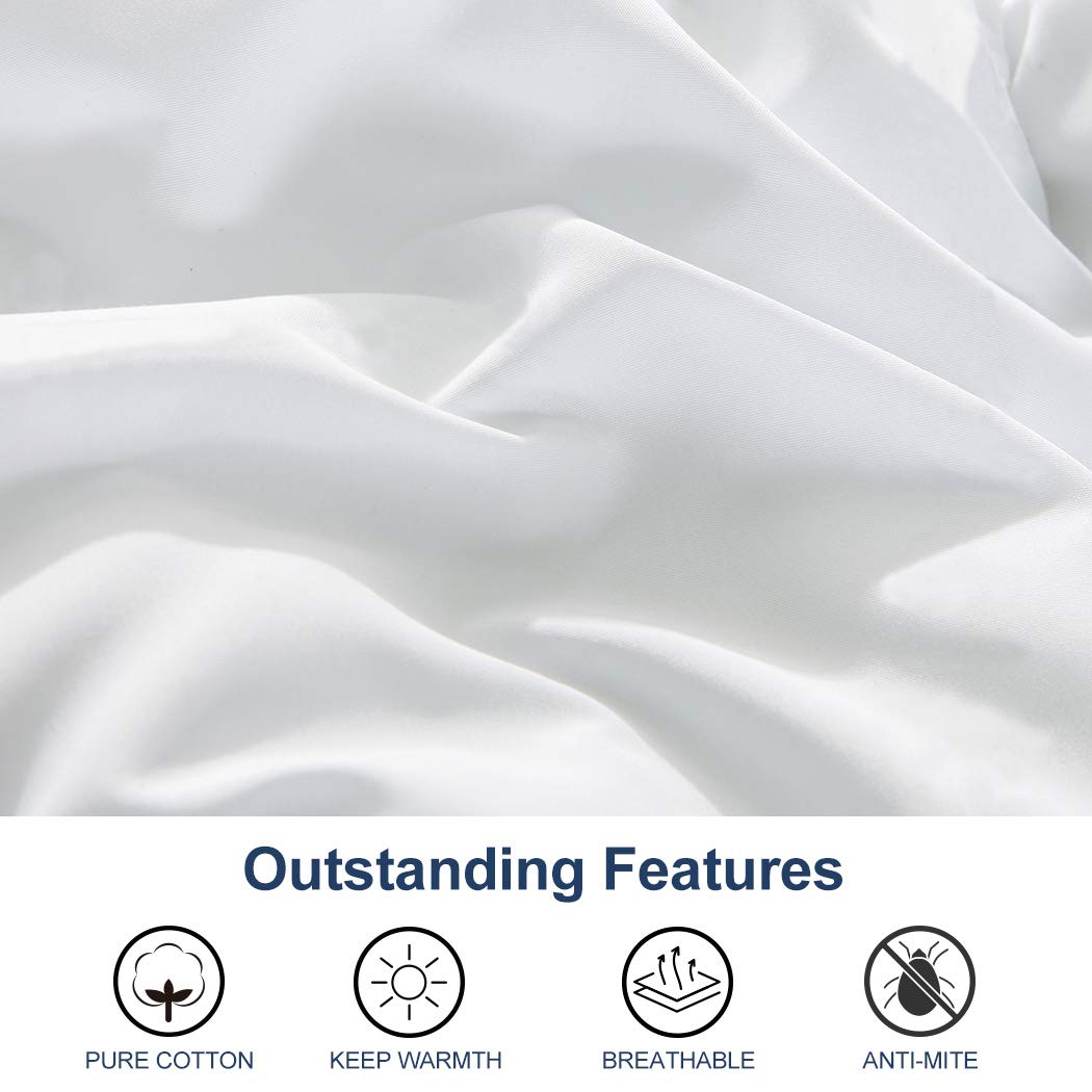 ACCURATEX king comforter microfiber-fill closeup highlighting fluffy warmth.