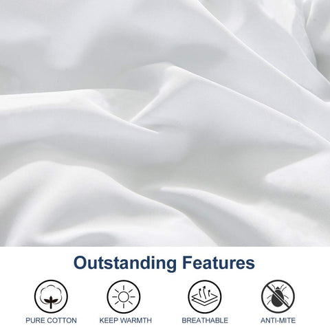 ACCURATEX king comforter microfiber-fill closeup highlighting fluffy warmth.