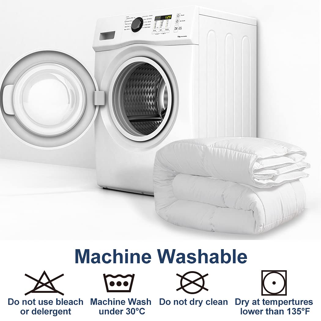ACCURATEX duvet insert is machine washable for easy care at home.