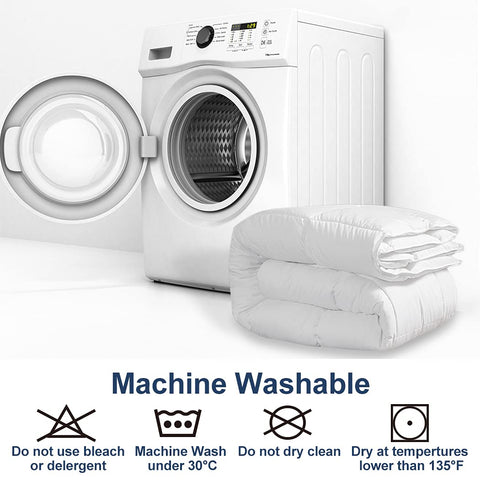ACCURATEX duvet insert is machine washable for easy care at home.