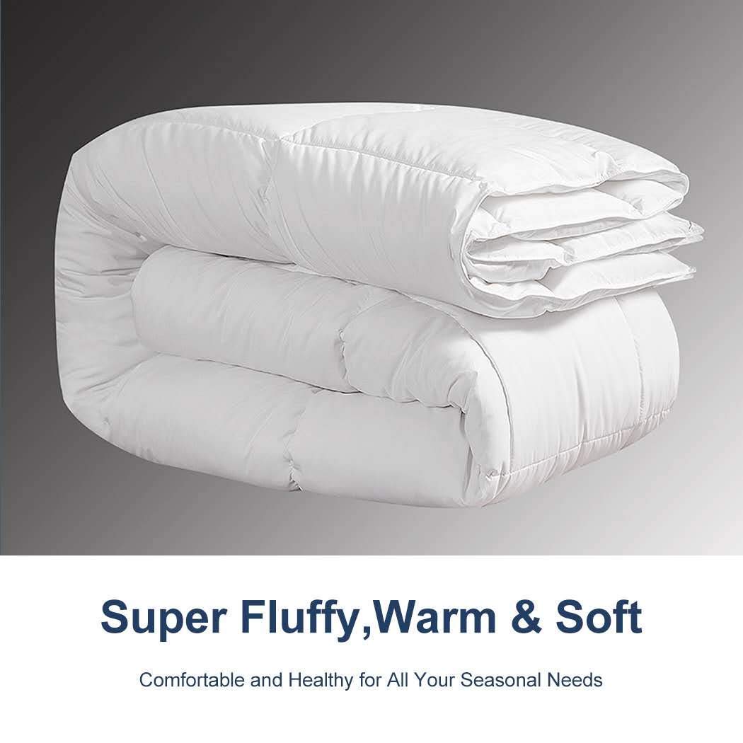 ACCURATEX queen size 90x90 duvet insert fits standard queen beds.