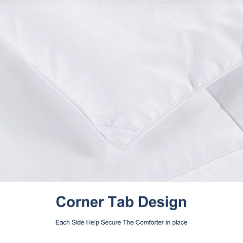 ACCURATEX queen duvet insert showing box stitching to keep filling in place.