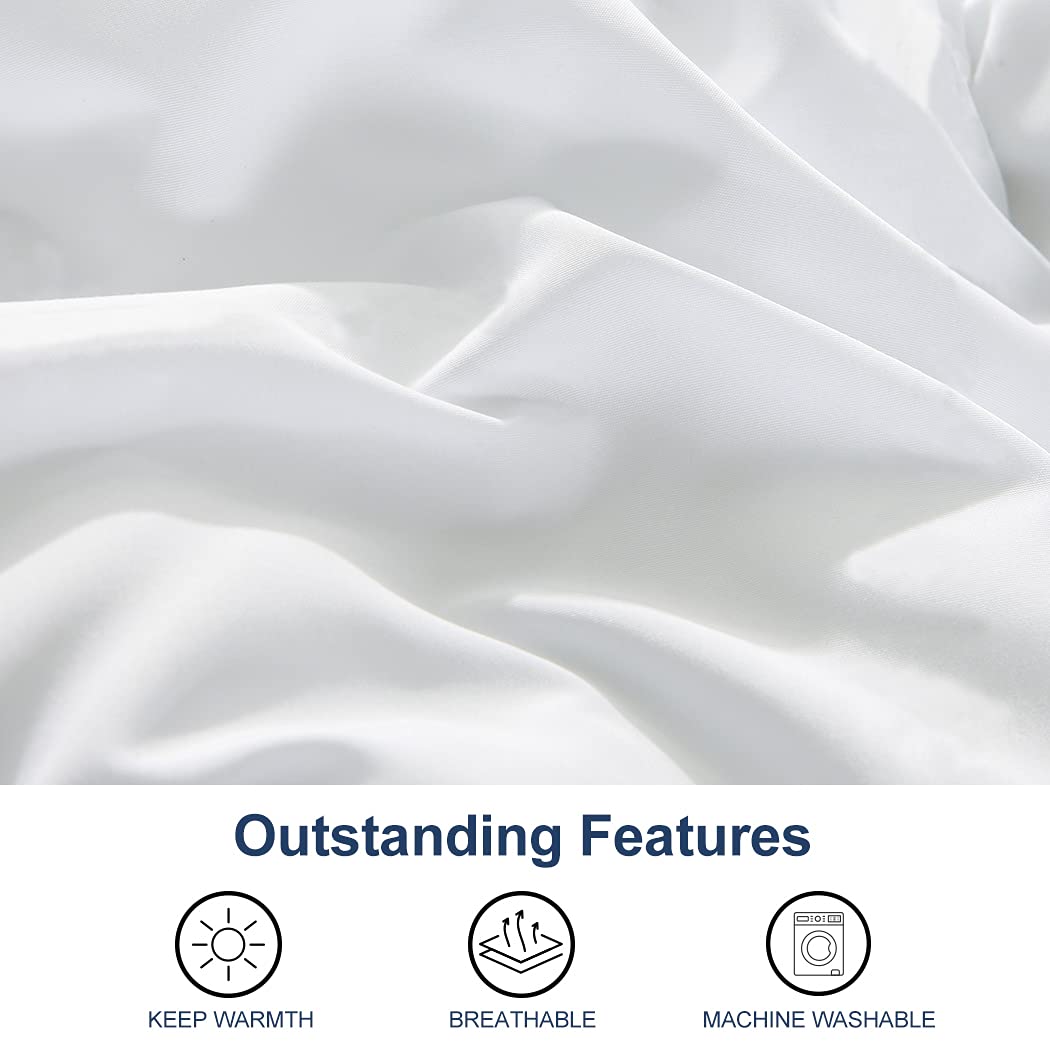 ACCURATEX duvet insert with fluffy microfiber filling for goose-down-like warmth.
