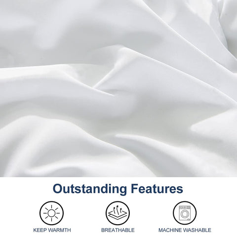 ACCURATEX duvet insert with fluffy microfiber filling for goose-down-like warmth.