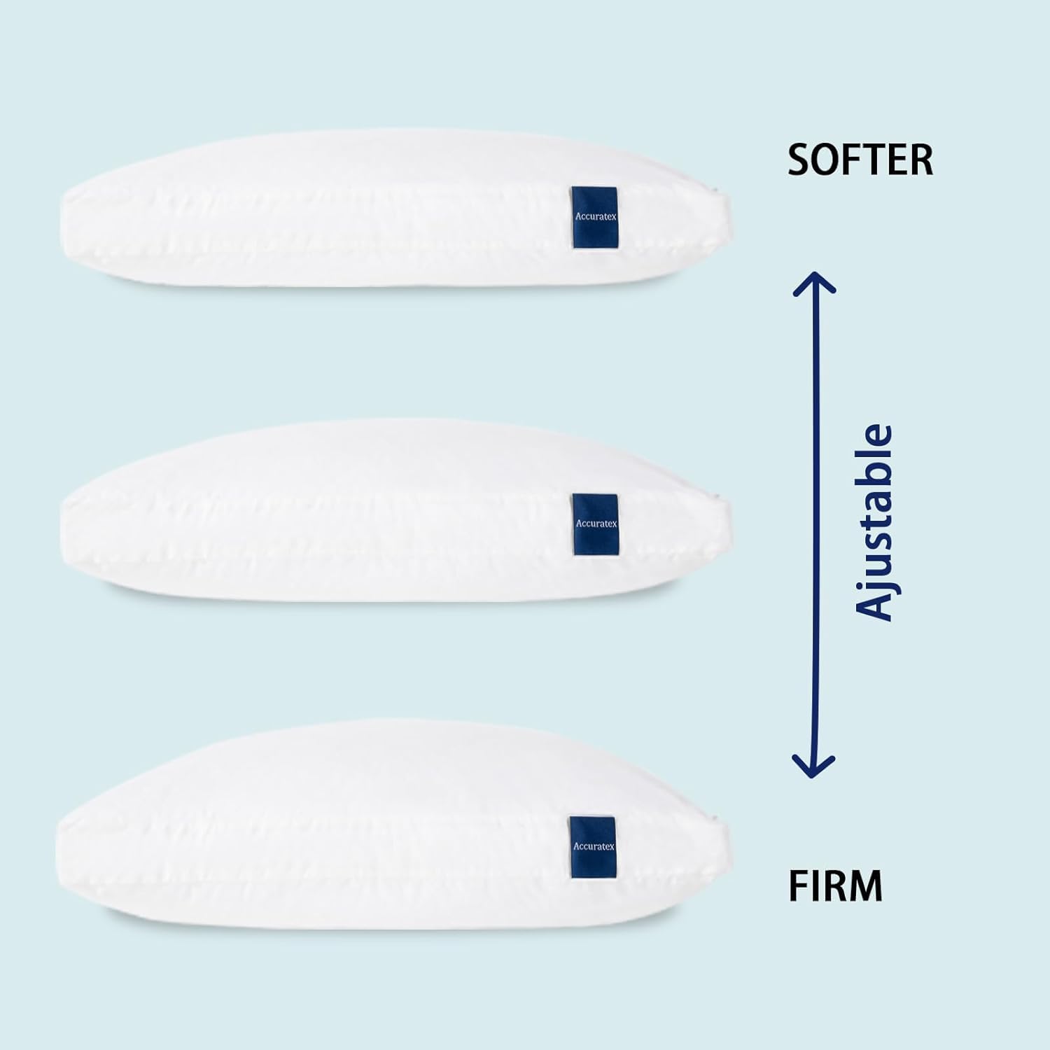 ACCURATEX Hybrid Pillow down-alternative fill balanced softness and easy care.