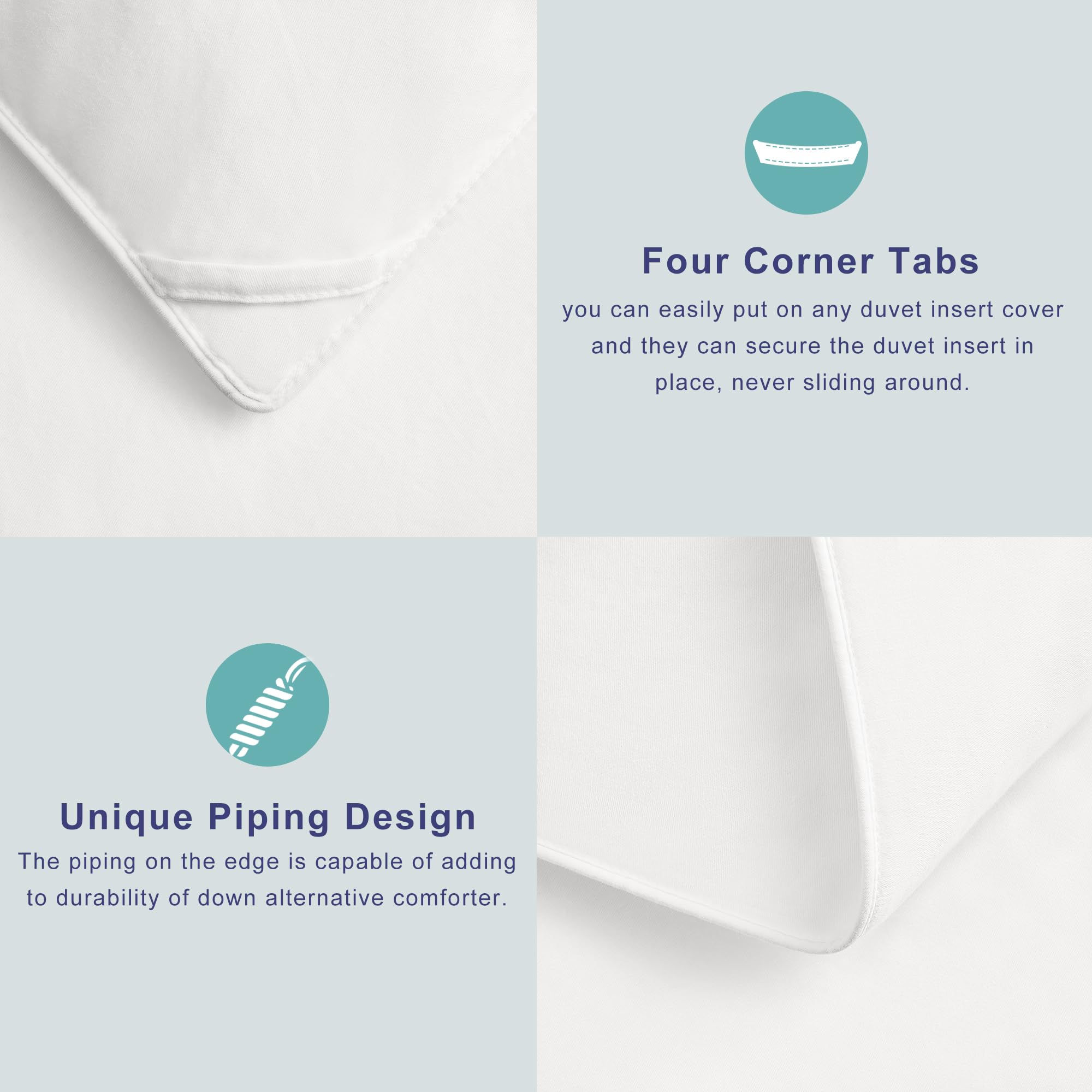 ACCURATEX 100% cotton shell delivers soft, breathable sleep comfort