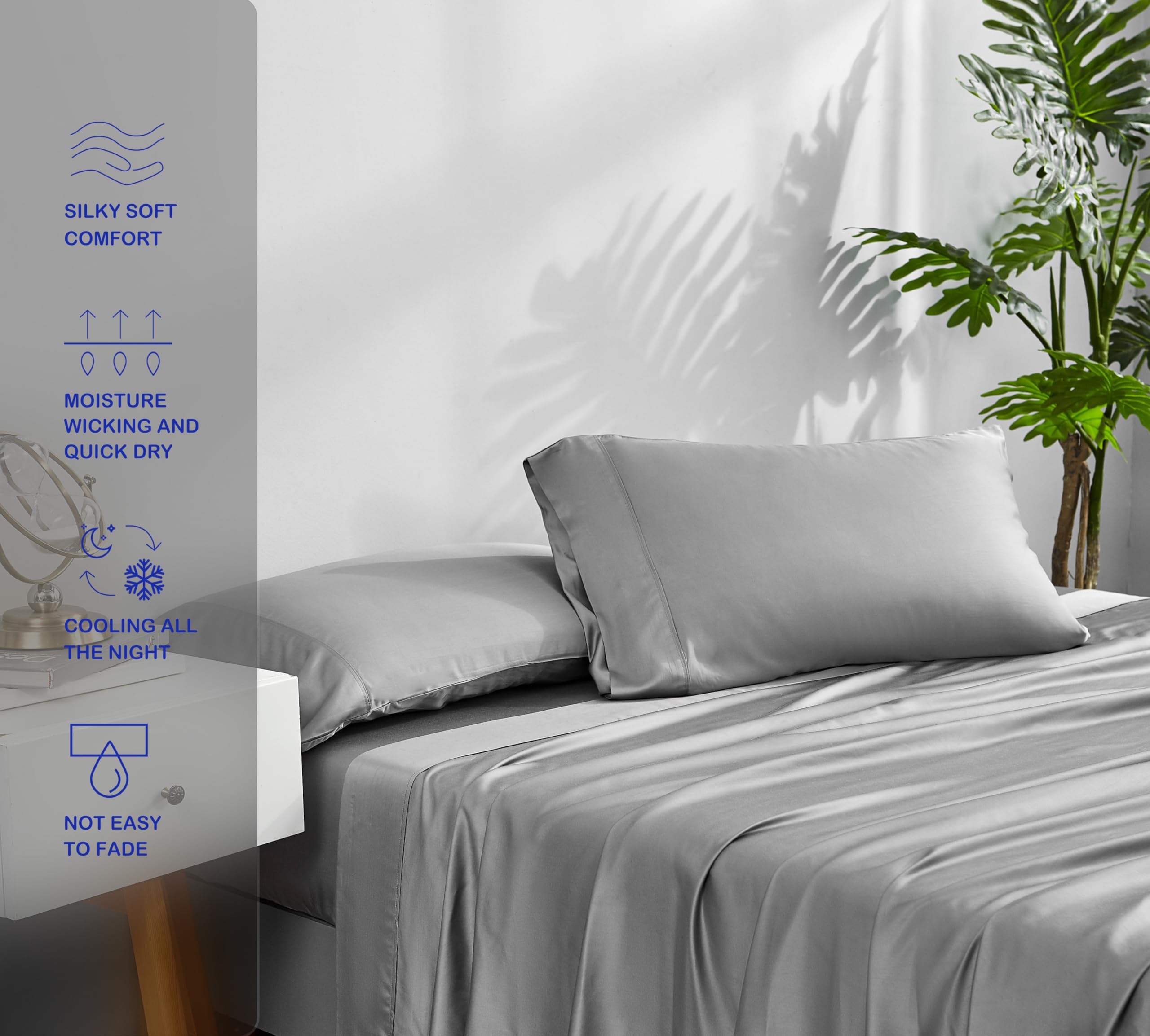 ACCURATEX king-size fitted sheet with up to 16 inch deep pocket