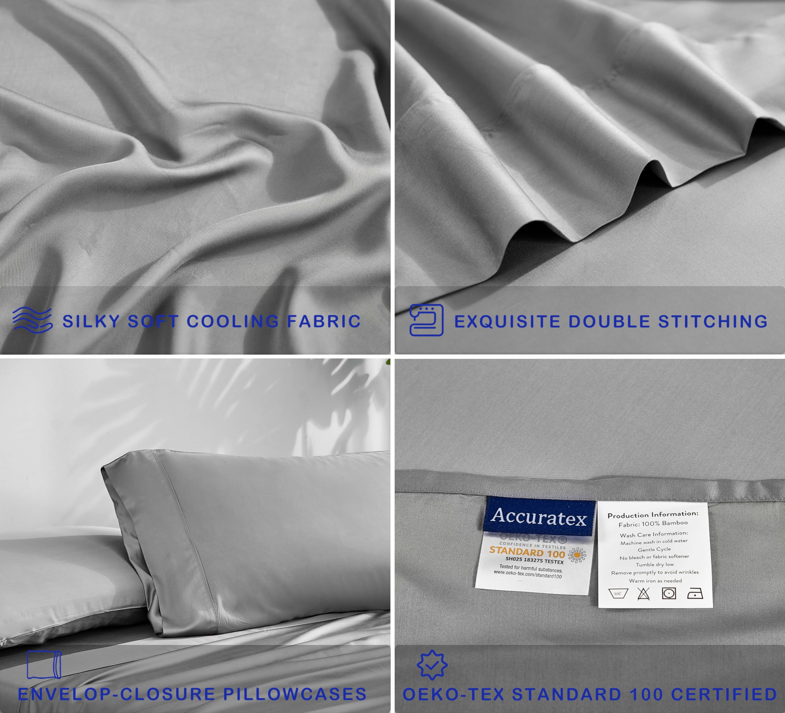 ACCURATEX king flat sheet laid out with generous 110 by 104 inch dimensions