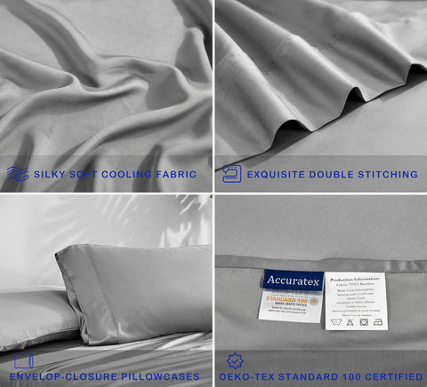 ACCURATEX king flat sheet laid out with generous 110 by 104 inch dimensions
