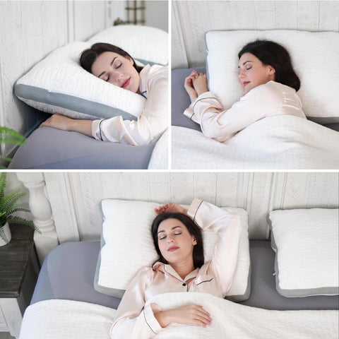 ACCURATEX pillow with 3D mesh gusseted edges enhances airflow and supports shape.