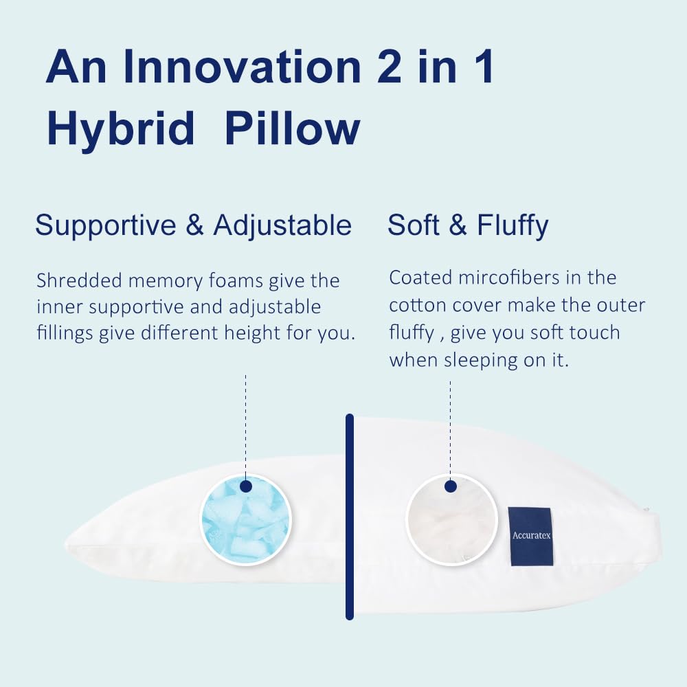 ACCURATEX adjustable loft pillow demonstrates foam fill customization