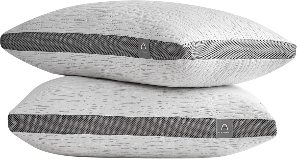 ACCURATEX king-size pillow set with removable-cover for customizable loft.