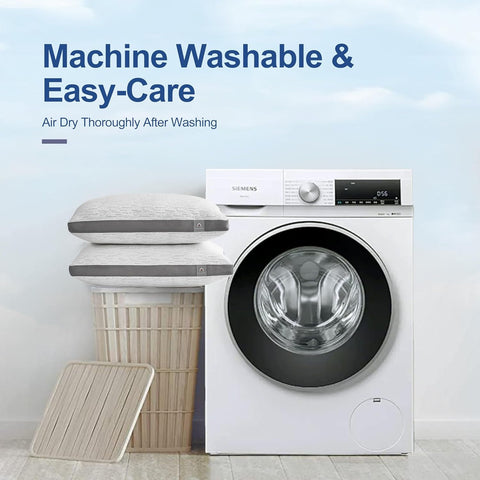 ACCURATEX machine-washable pillow maintains shape after washing and use.