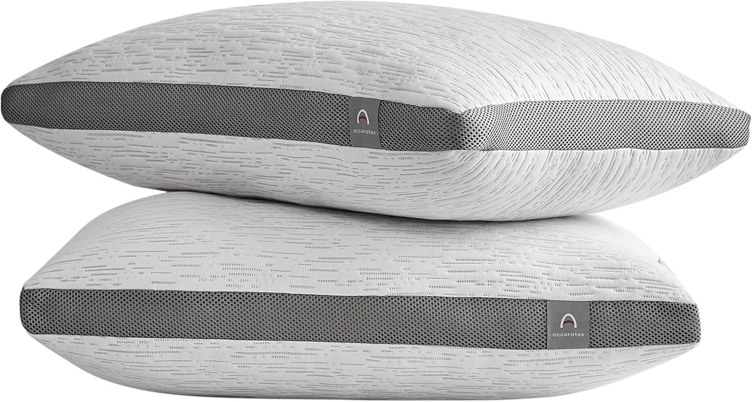 ACCURATEX queen pillow with removable bamboo cover for cool, skin-friendly nights.