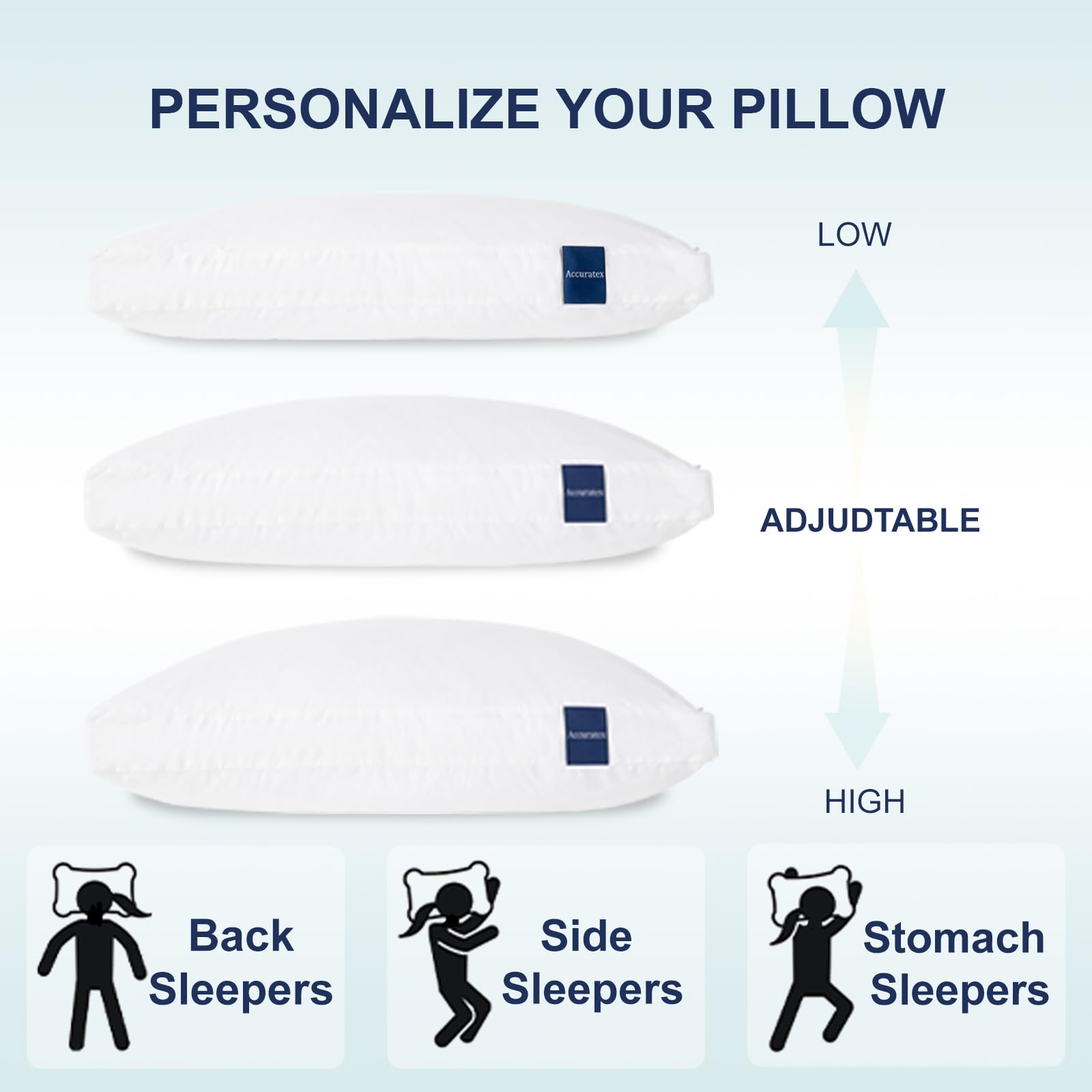 ACCURATEX removable cotton cover promoting airflow and freshness