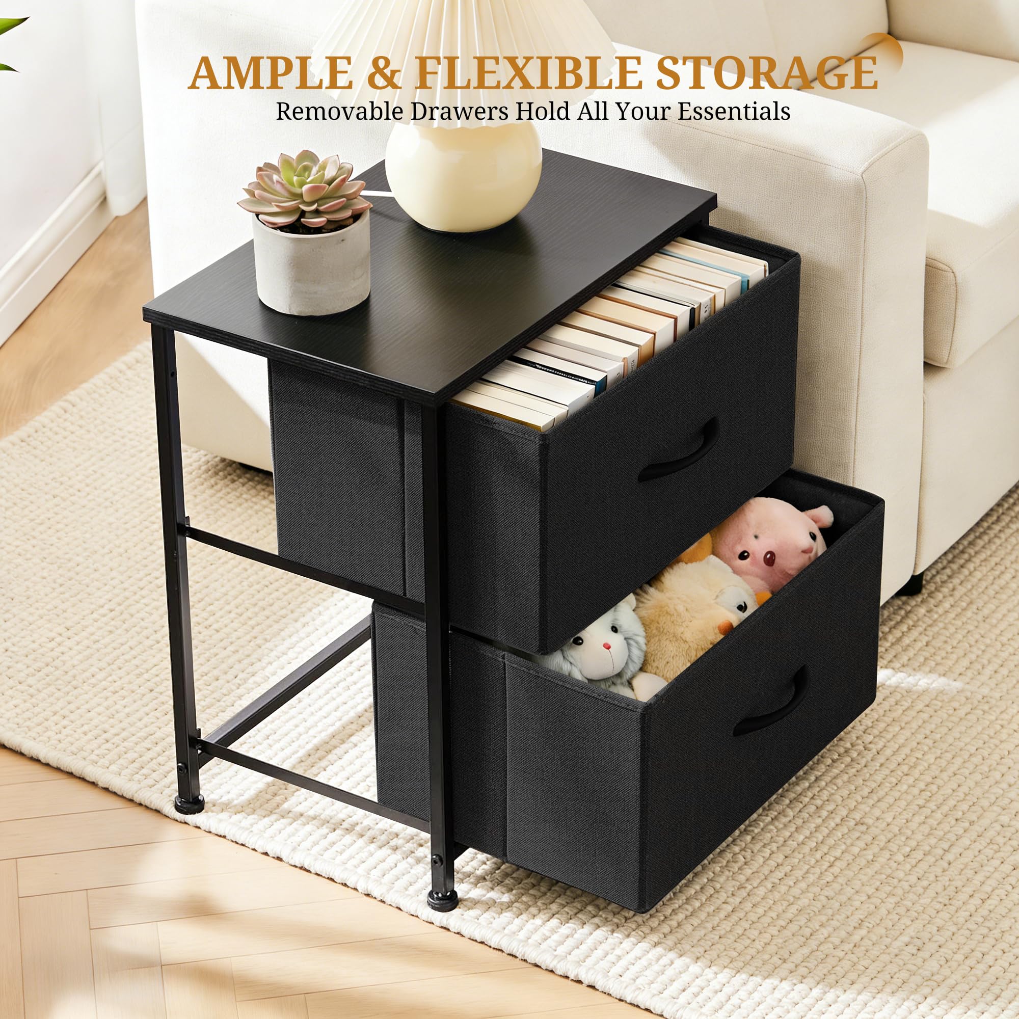 Compact dimensions fit tight spaces: 11.8”D x 18”W x 20”H.