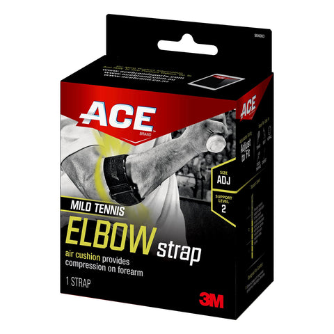ACE Sport Elbow Strap compact packaging for tidy storage when not in use.